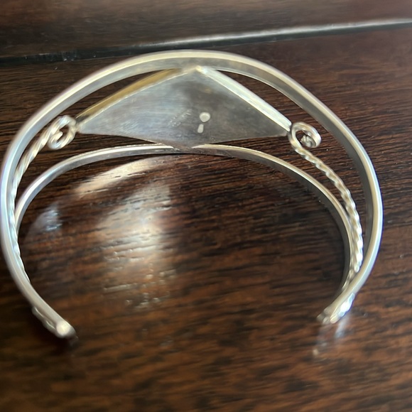 Vintage Mexican Alpaca Cuff Bracelet - Picture 2 of 5